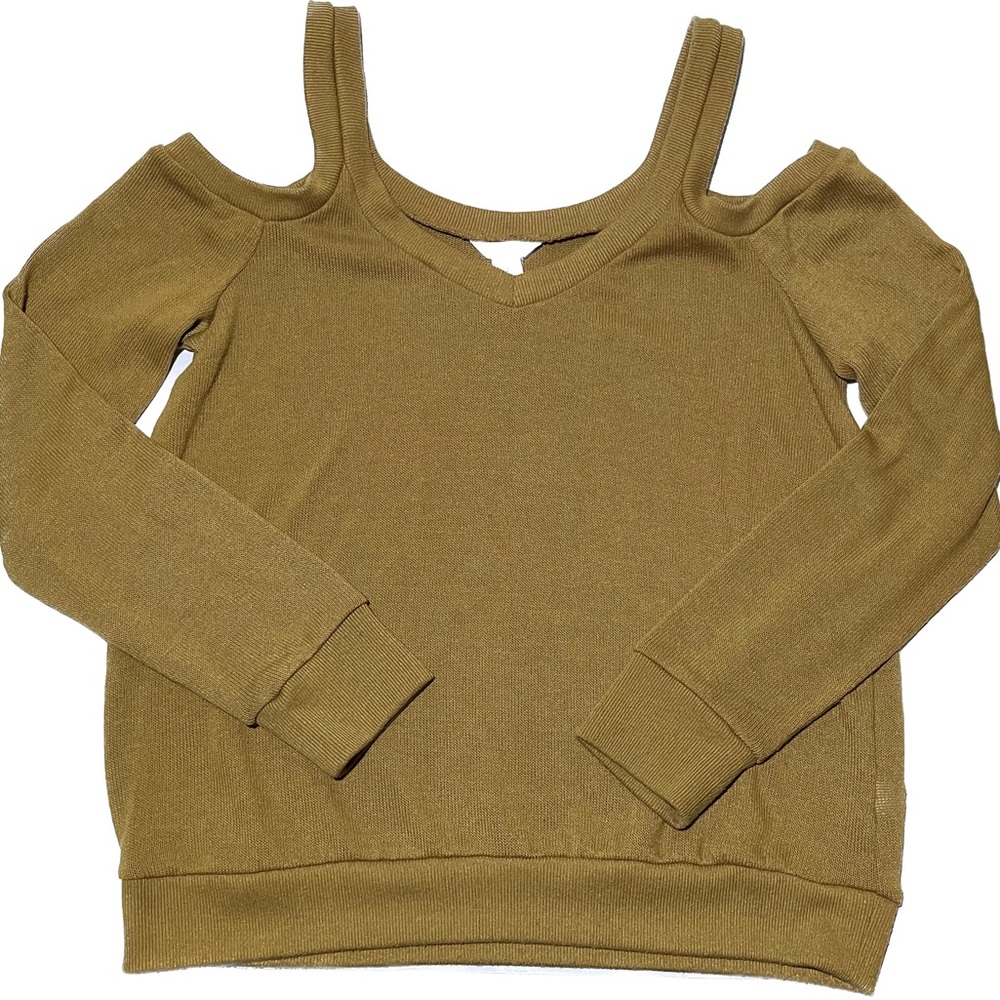 Aeropostale Cold Shoulder V-neck Sweater | Medium
